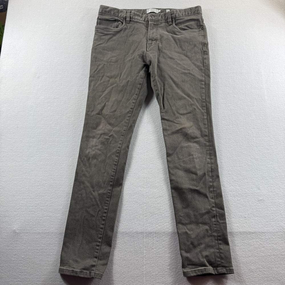 Vince Jeans Mens 33x31 Gray Charcoal Wash Slim‎ Skinny Stretch Denim Casual